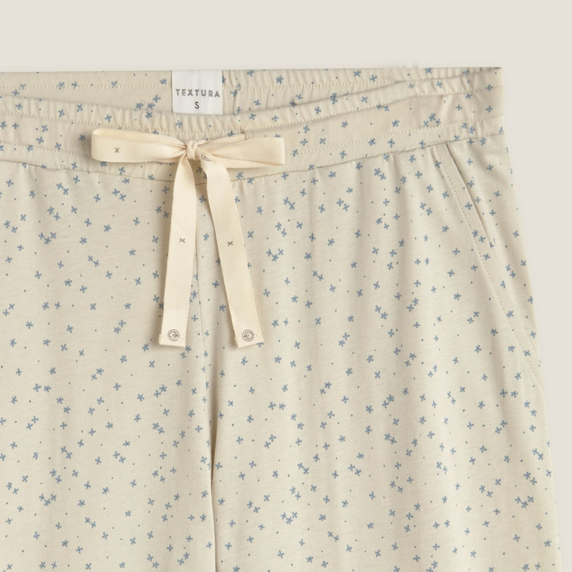 Pantalón de algodón de orgánico estampado floral Donnap color azul Viscosa