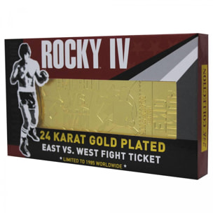 Rocky 4 Replica Biglietto Rocky Balboa vs Ivan Drago (Placcato in Oro) Fanattik