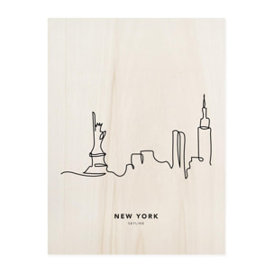 Cuadro de madera New York Skyline Alto: 40 Largo: 30 Ancho: 1