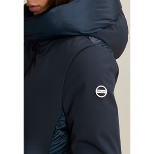 Piumino lungo donna opaco e lucido con cappuccio