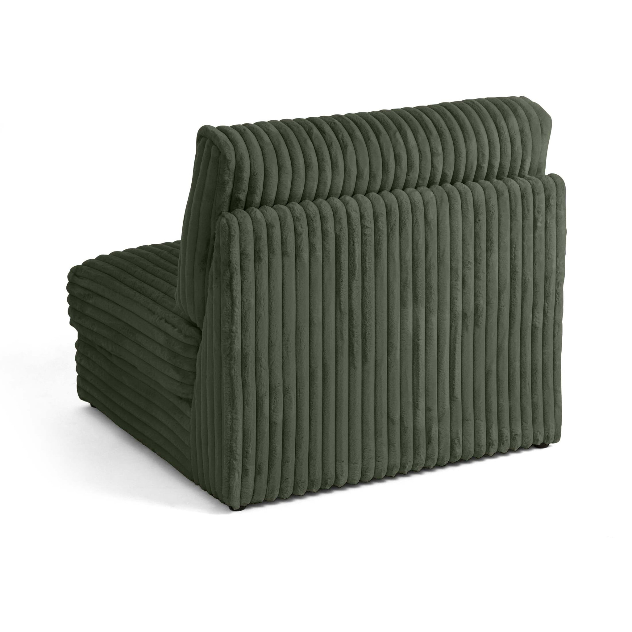 Jasper - module d'assise - en fausse fourrure côtelée - Vert