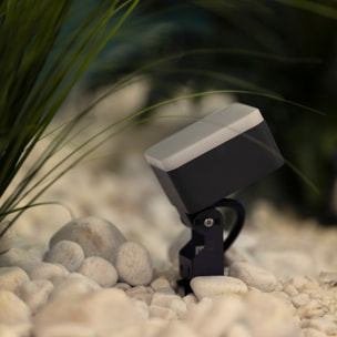 FORLIGHT Tilt - Aplique de Pared Exterior LED Orientable con Accesorio para Foco de Jardín con Pincho