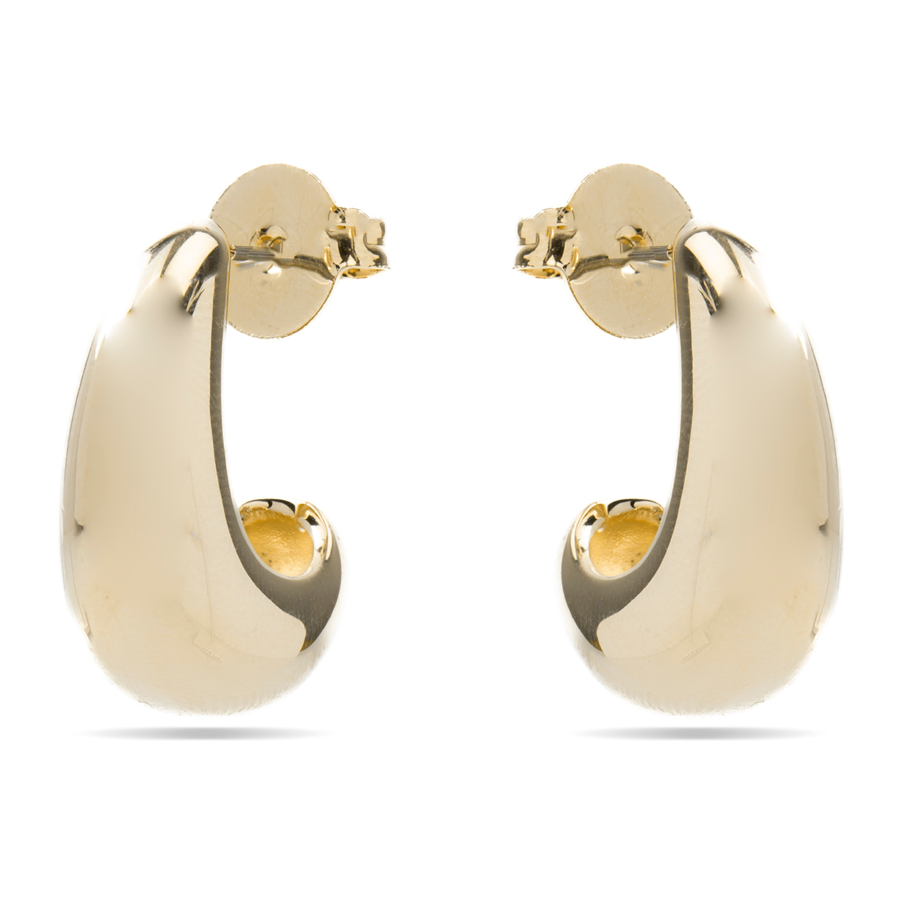 Pendientes de 22mm de diámetro acabado oro 18K