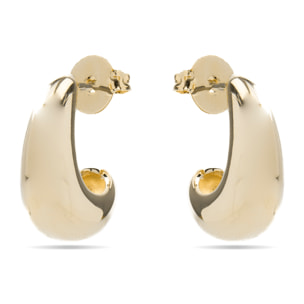 Pendientes de 22mm de diámetro acabado oro 18K