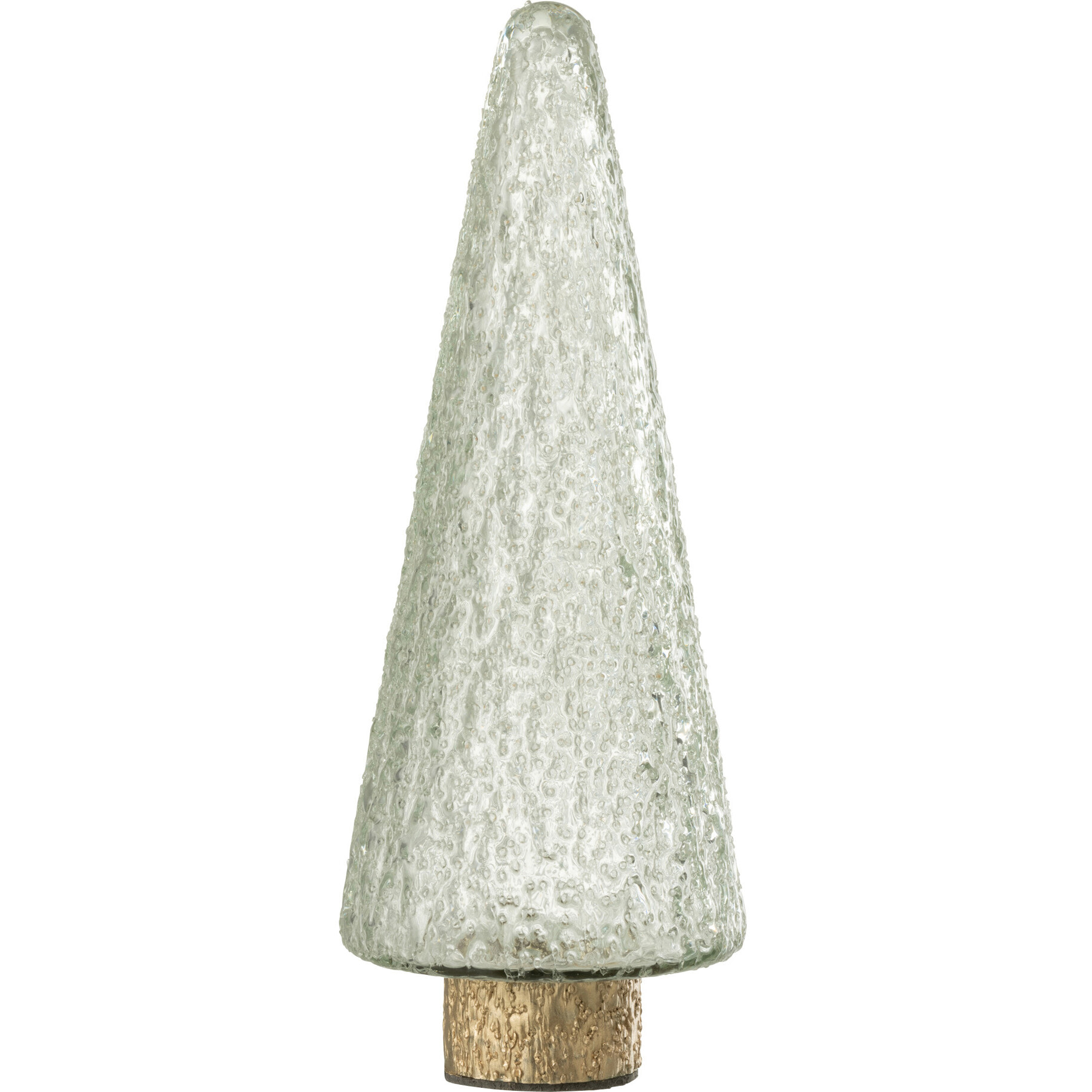 J-Line décoration Sapin De Noël Pied - verre - or/transparent - small