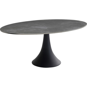 Ensemble de jardin Grande Possibilita table 180cm et 4 chaises grises Kare Design