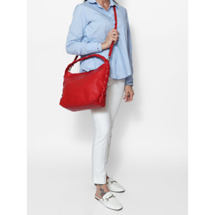 Borsa a spalla da donna - Modello Umbria - Vera pelle - 31.0 x 26.0 x 12.0 cm