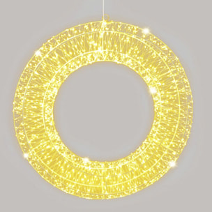 anillo metálico luminoso con 1800 micro led blanco cálido 58x13x58cm