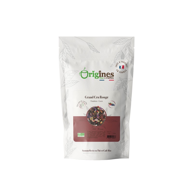 Grand Cru Rouge - Thé Noir et Vert Bio - Sachet 80g