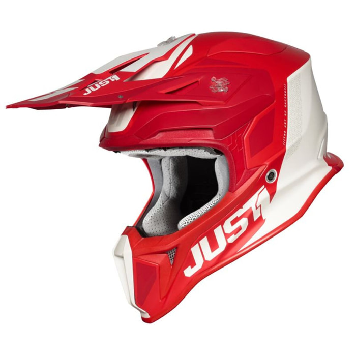 CASCO OFFROAD  J18 PULSAR RED-WHITE - Matt JUST1