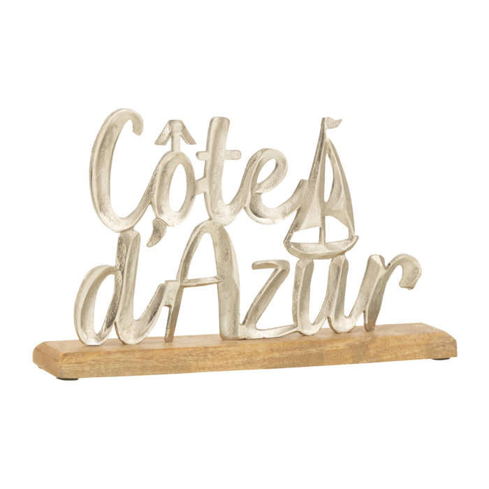 J-Line décoration Cote D'azur Sur Socle - aluminium - argent