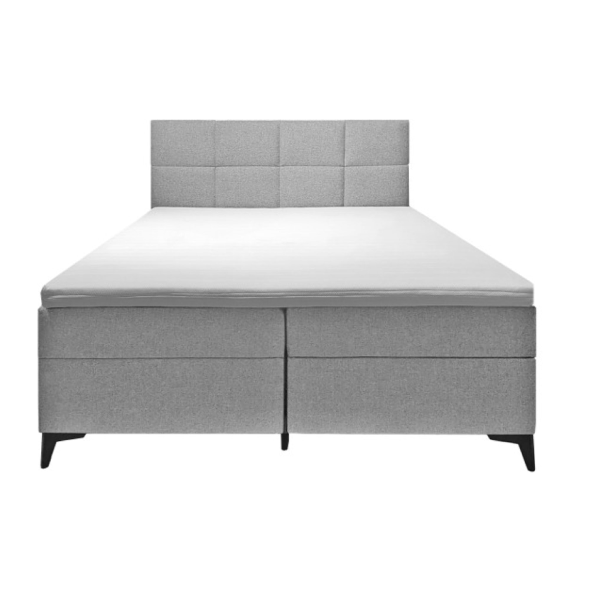 Lit boxspring avec coffre 180x200 gris, bleu ou marron - TRESSERVE