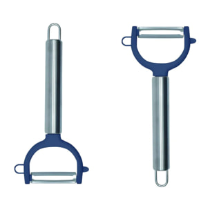 Set de 2 rasoirs à légumes en plastique et inox Fackelmann Elemental