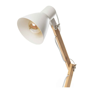 Lampe de bureau ivan bois blanc