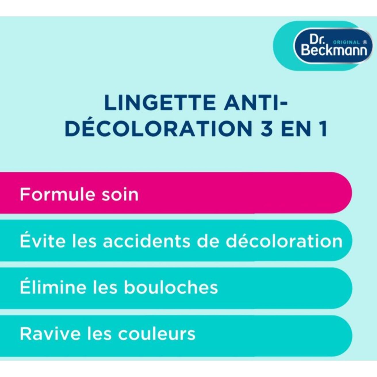 Lingettes DR BECKMANN Anti-décoloration 3en1 x50