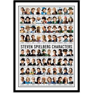 Affiche - Steven Spielberg characters - Olivier Bourdereau