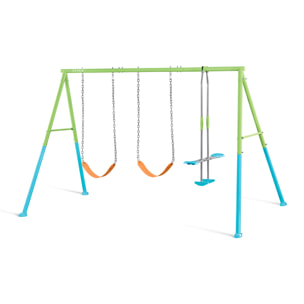 Intex Altalena Swing Set Colorata, Due Seggiolini e Dondolo, 343x249x203 cm