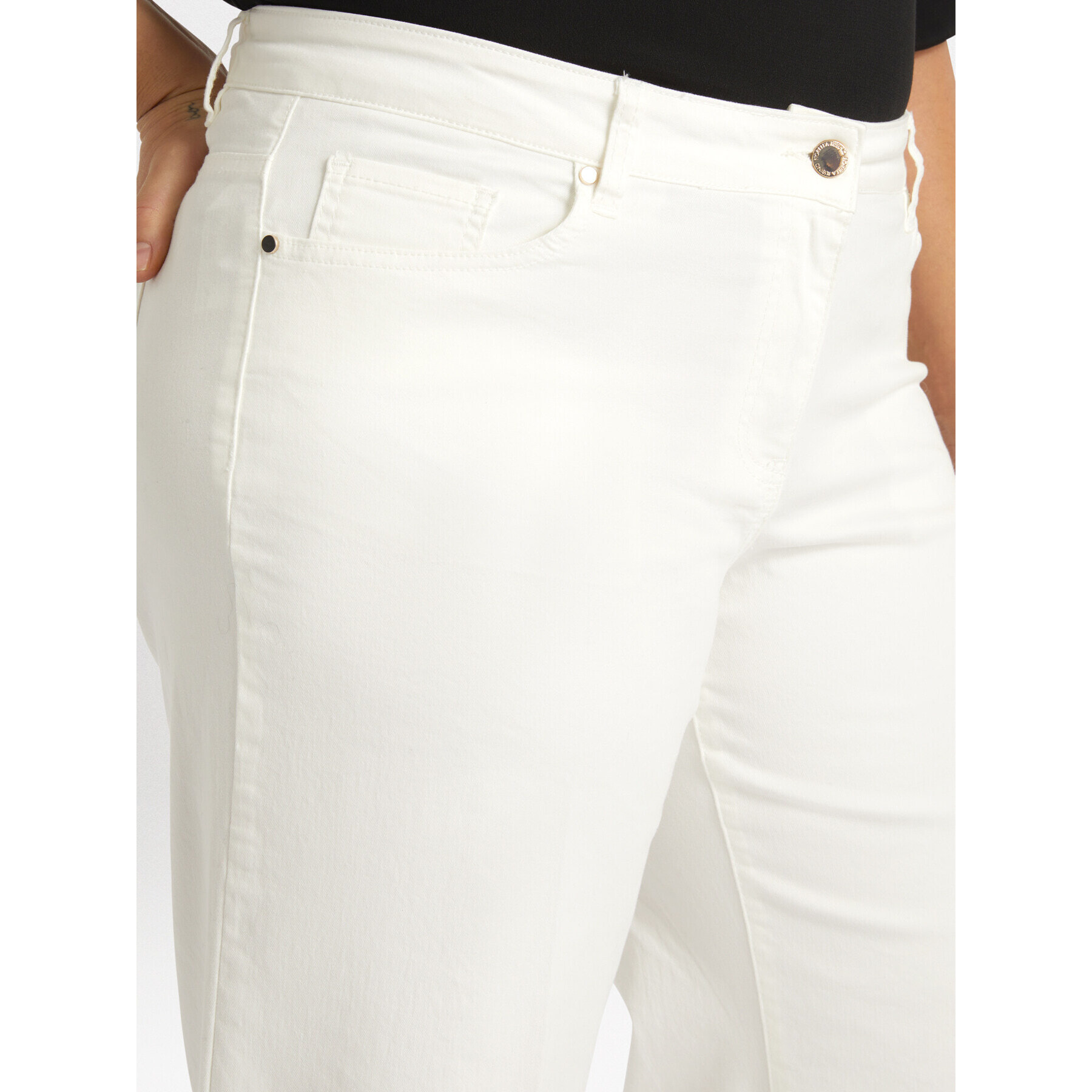 Fiorella Rubino - Jeans wide leg - Bianco