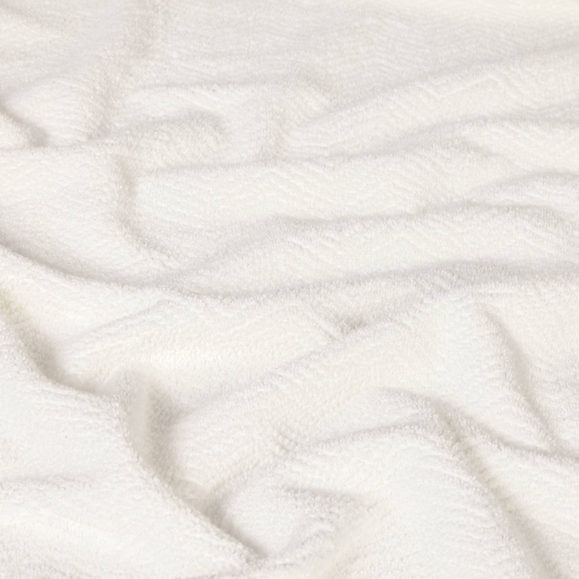 Toalla baño rizo algodón cenefa zigzag Etgrito color blanco 100% Algodón