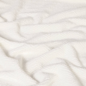 Toalla baño rizo algodón cenefa zigzag Etgrito color blanco 100% Algodón