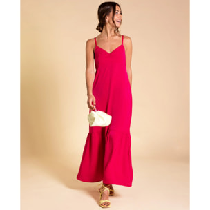 Vestido midi lencero satinado