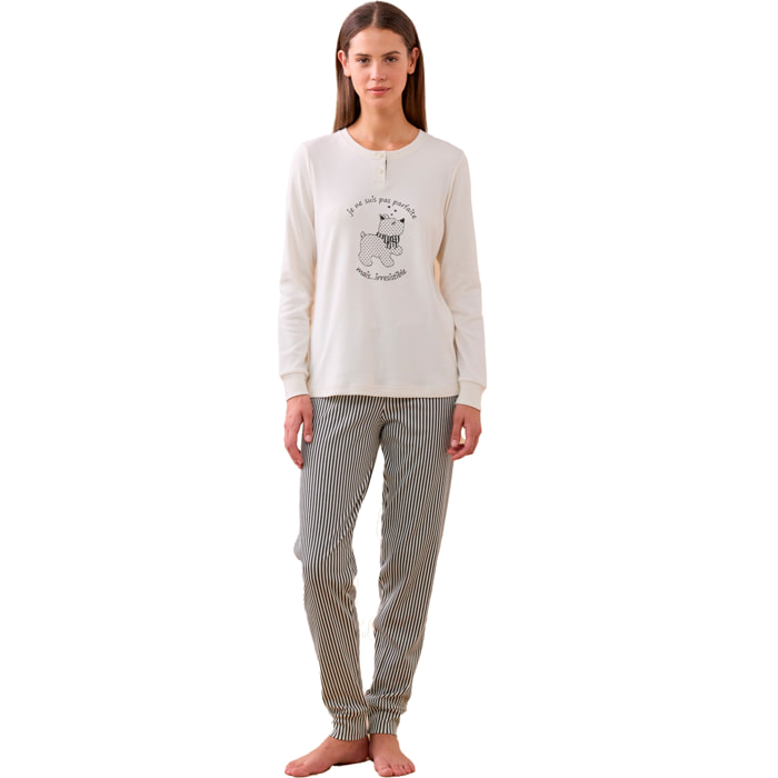 Pigiama donna invernale in caldo cotone articolo dog. Noidinotte