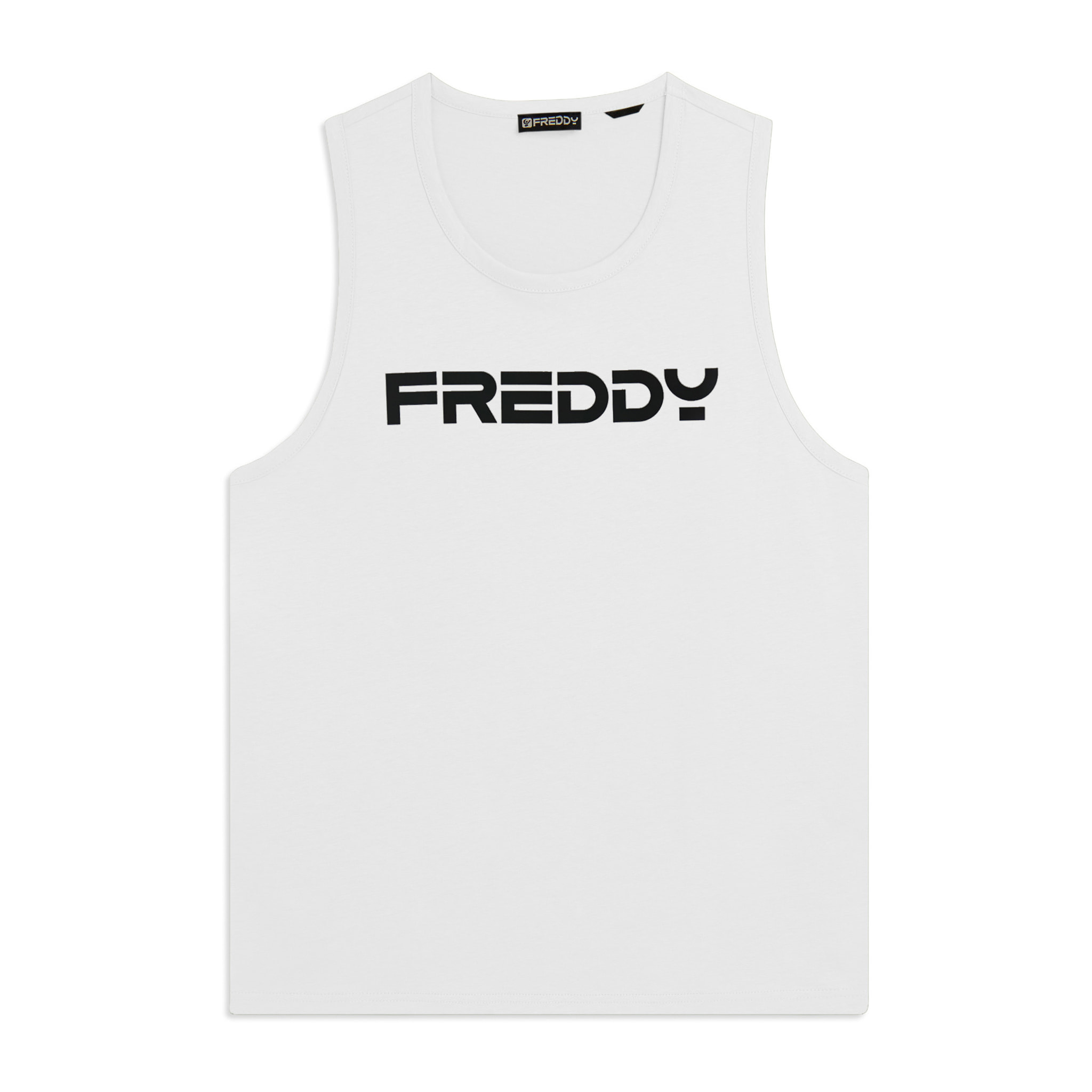 Canotta in cotone con retro vogatore e logo FREDDY