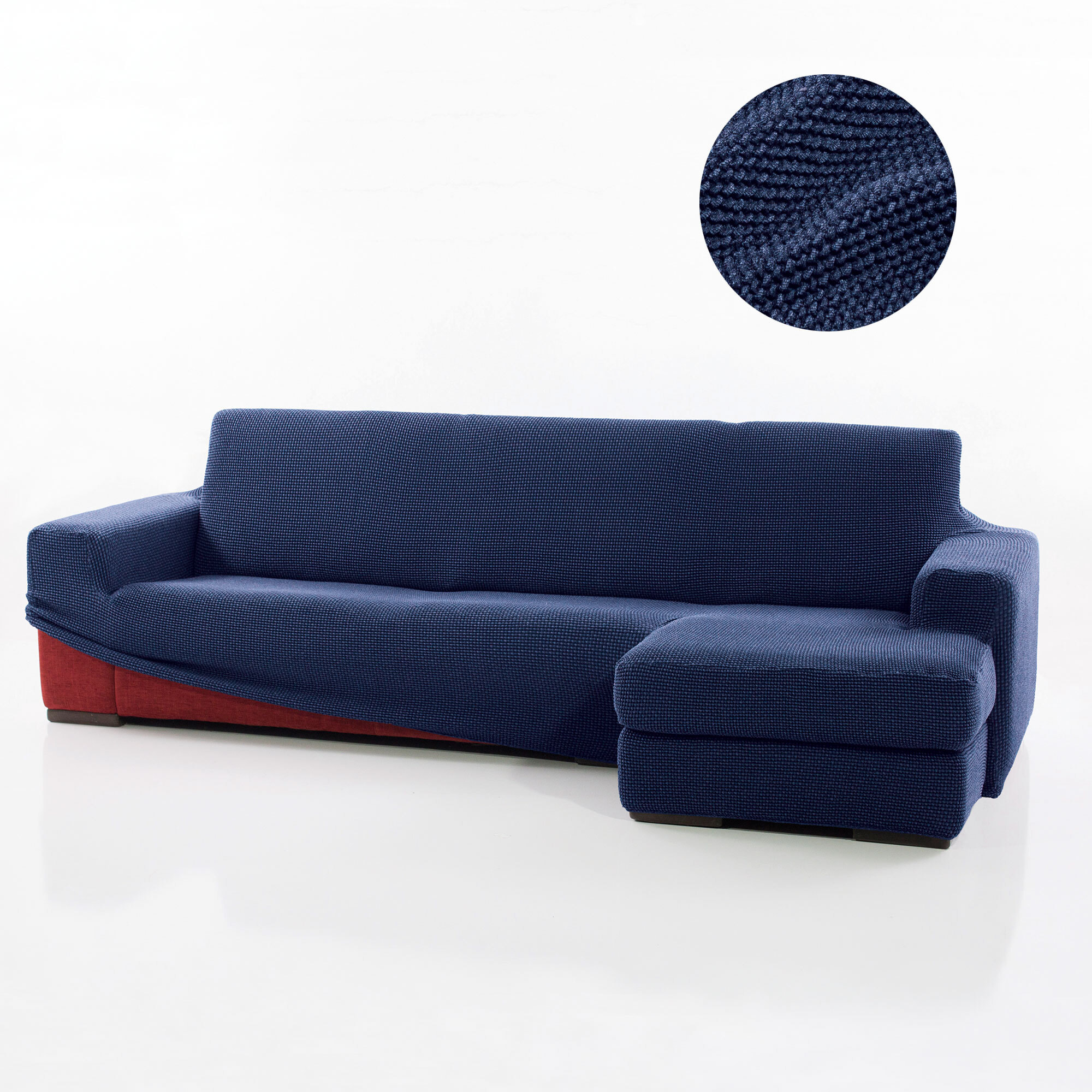 Funda para Chaise Longue derecho (visto de frente) brazo corto SÚPER ELÁSTICA modelo HELENA