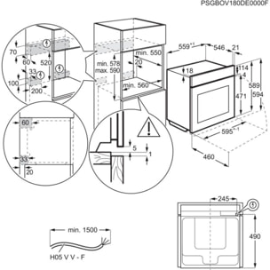 Four encastrable AEG BPE748380T SenseCook