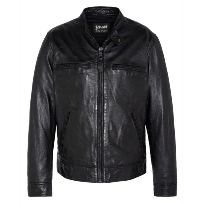 LCNEWPORTXMOTOR JACKETLEATHERBLACK