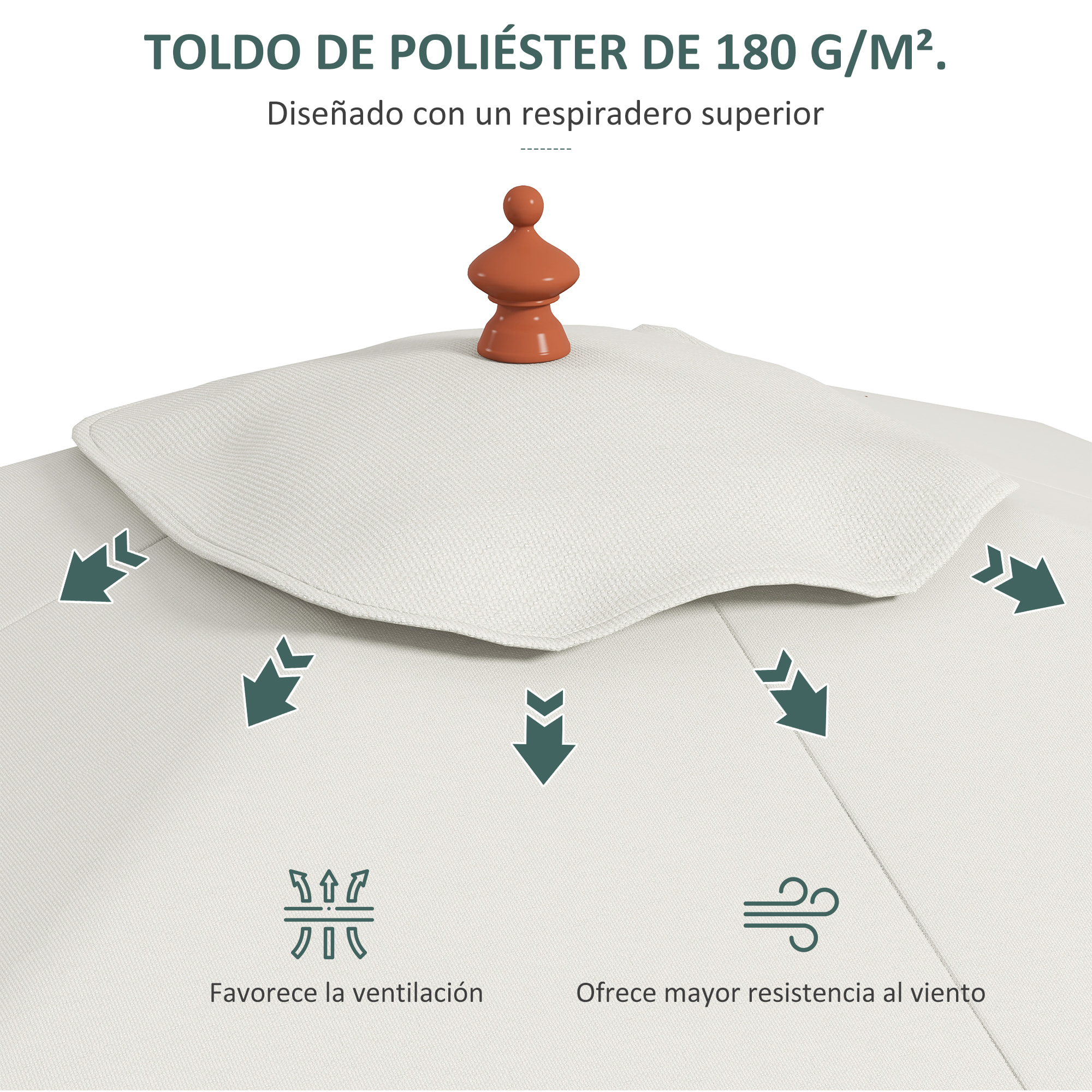 Sombrilla de Jardín 200x150x235 cm Parasol de Terraza Rectangular Inclinable con Anti-UV Impermeable y Poste de Madera para Playa Patio Beige