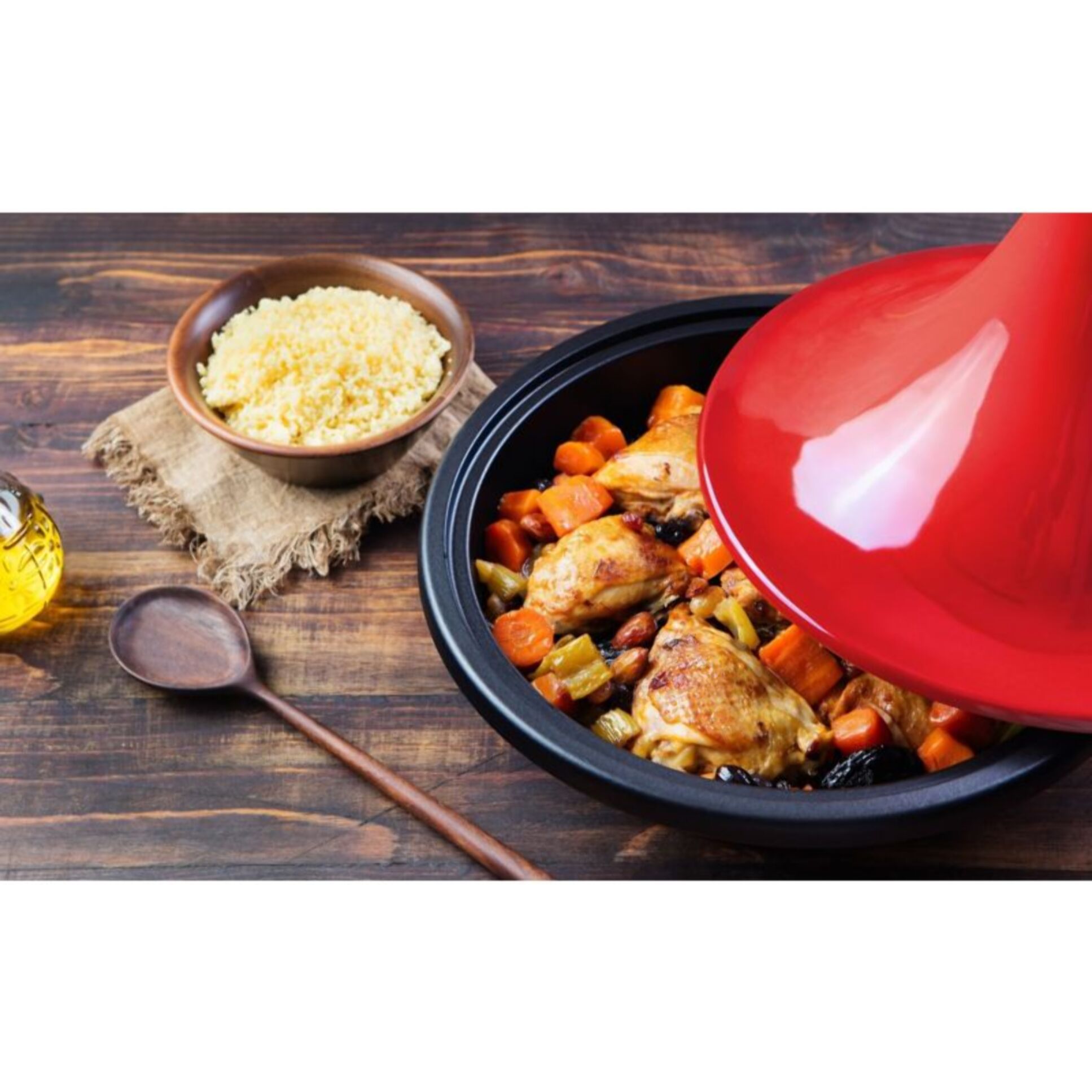 Tajine ESSENTIELB 32cm ceramique avec gants