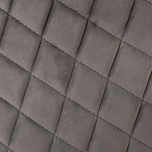 Fauteuil "Marlo" velours gris ardoise