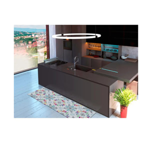RICCI Alfombra lavable de cocina diseño bohemio multicolor, varias medidas disponibles.