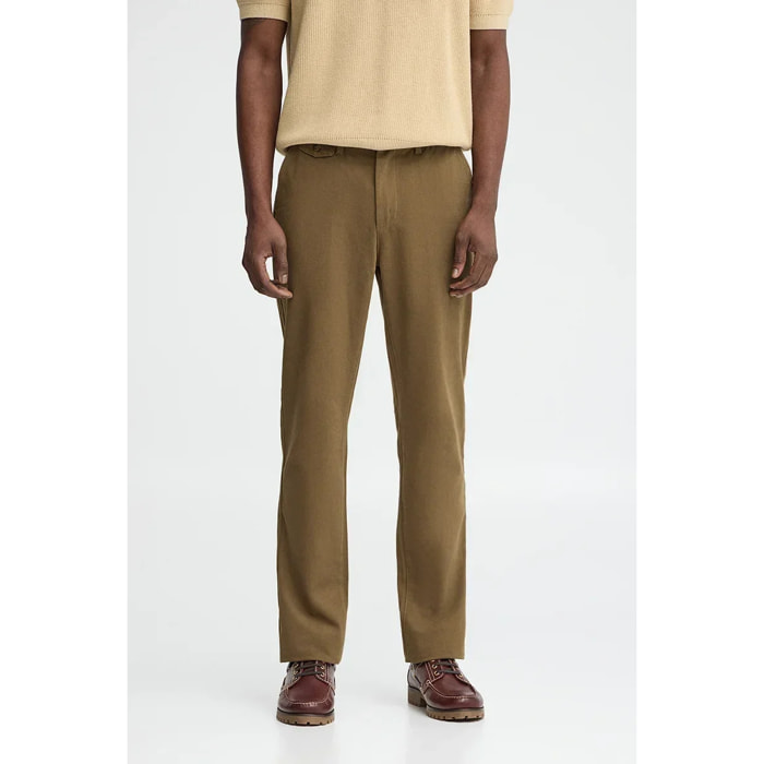 Pantalón chino camel de corte regular con logo Polo Club