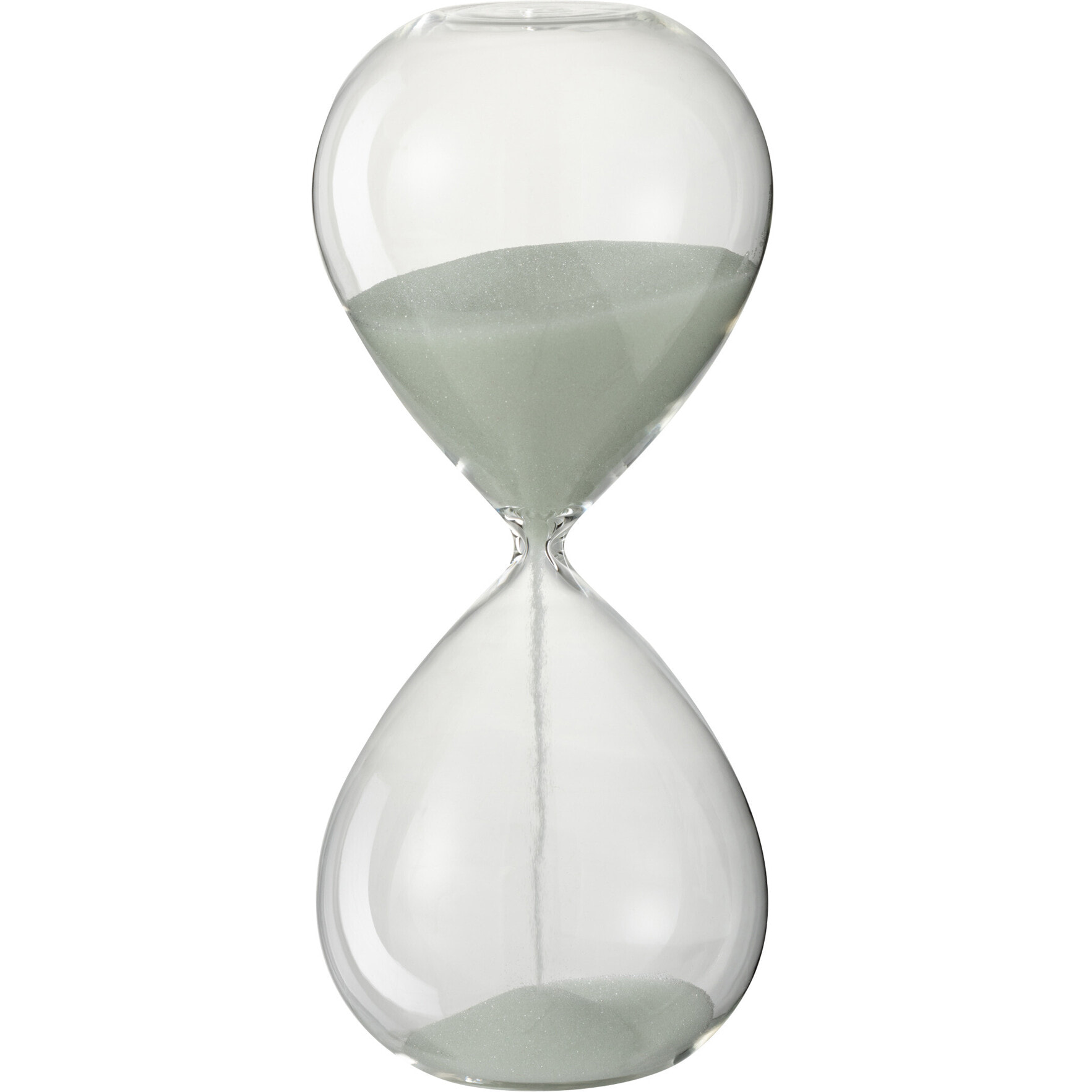 J-Line décoration Sablier - verre/sable - blanc - medium