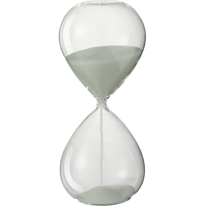J-Line décoration Sablier - verre/sable - blanc - medium