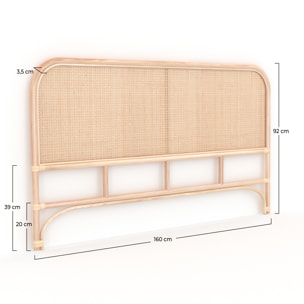 Tête de lit en rotin et cannage 160 cm - Grace