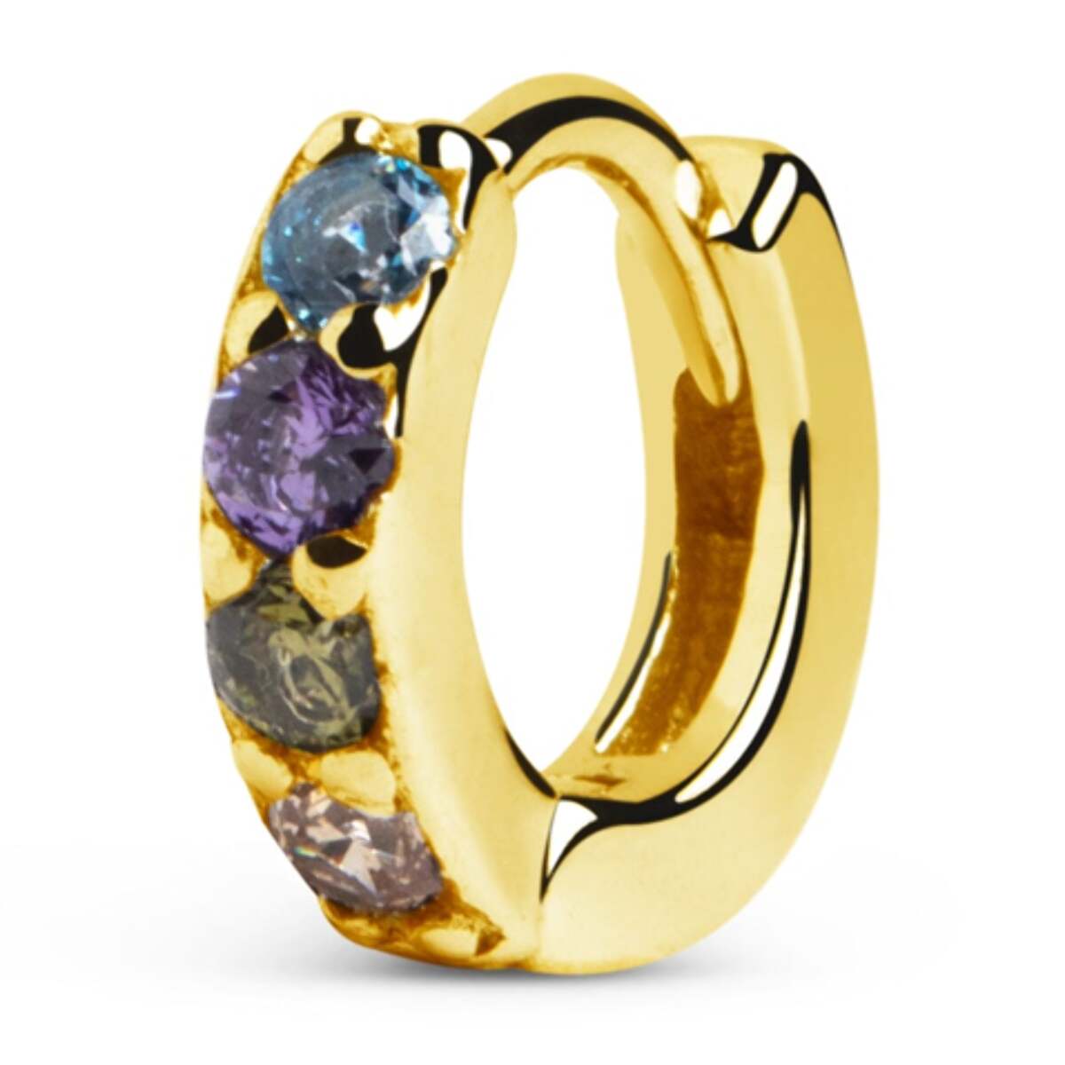 Orecchino Singolo Cleo S Colors Argento Placcato Oro