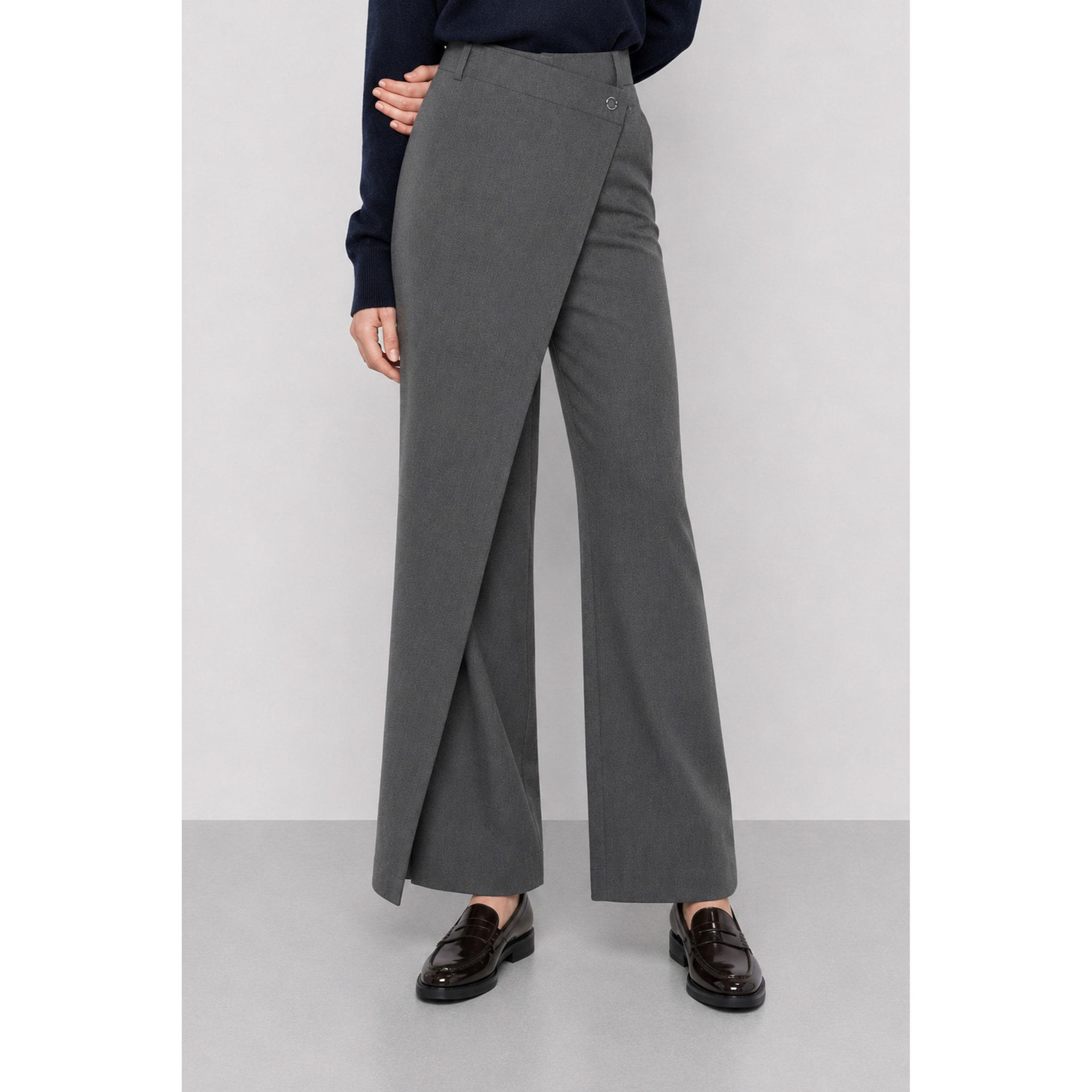 Kocca - Pantalone a portafoglio a vita alta con gamba ampia Donna