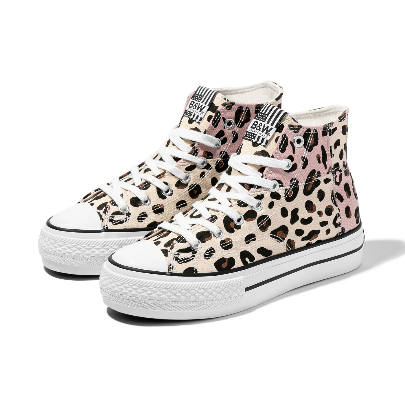 B&W Break&Walk - Sneakers Alte Doppia Piattaforma Casual per donna comode