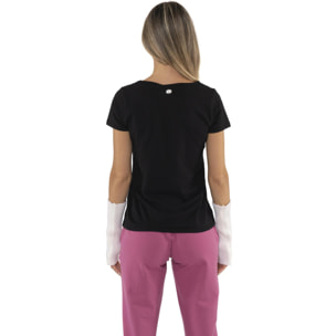 T-shirt donna a manica corta con placchetta Leone 1947 Never Without