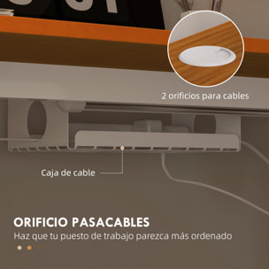 Escritorio Elevable Eléctrico con Altura Ajustable 3 Memorias Sistema de Colisión y Protección contra Sobrecalentamiento Escritorio de Pie para Oficina Hogar 120x60 cm Natural y Blanco