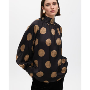 Camicia con Manica a Palloncino e Pois
