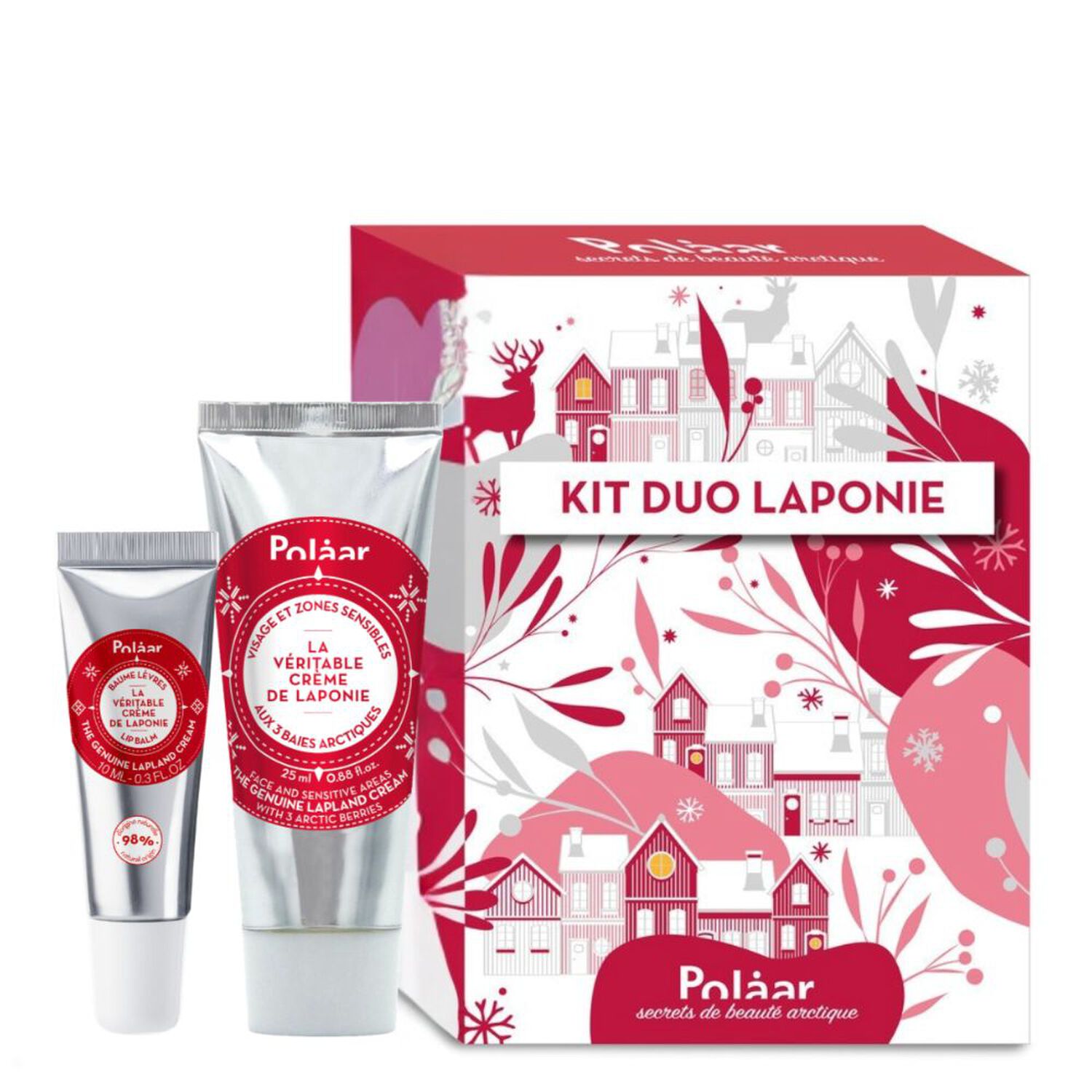 La Véritable Crème de Laponie - Kit Duo Crème Visage et Zones sensibles 25ml + Baume Lèvres 10ml