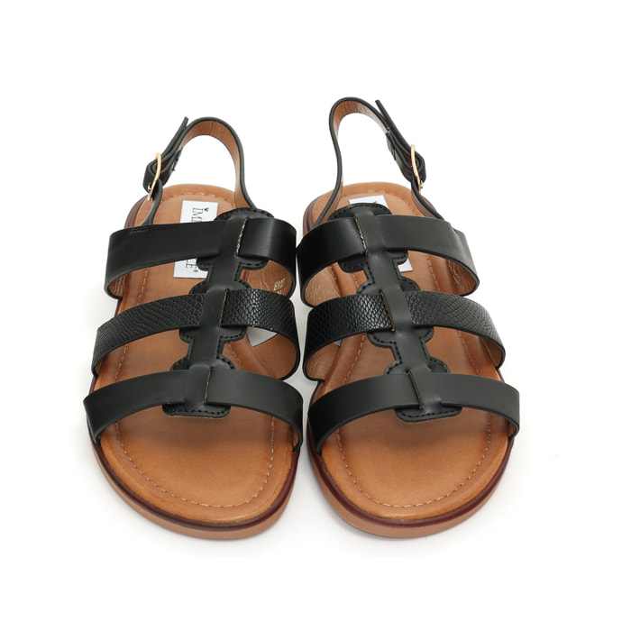 Sandali bassi in simil pelle