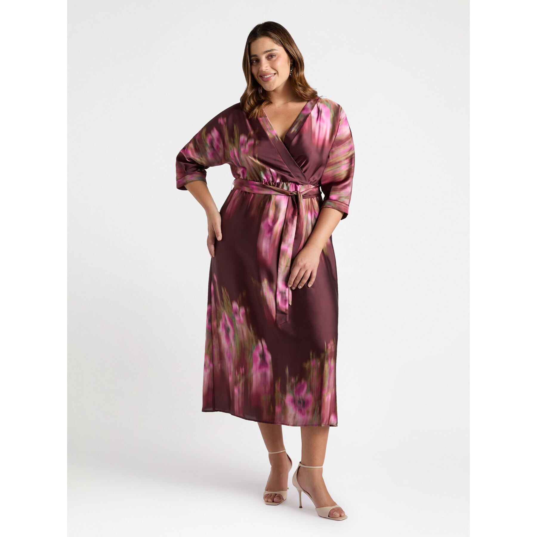 Fiorella Rubino - Vestito dalla stampa sfumata - Fucsia