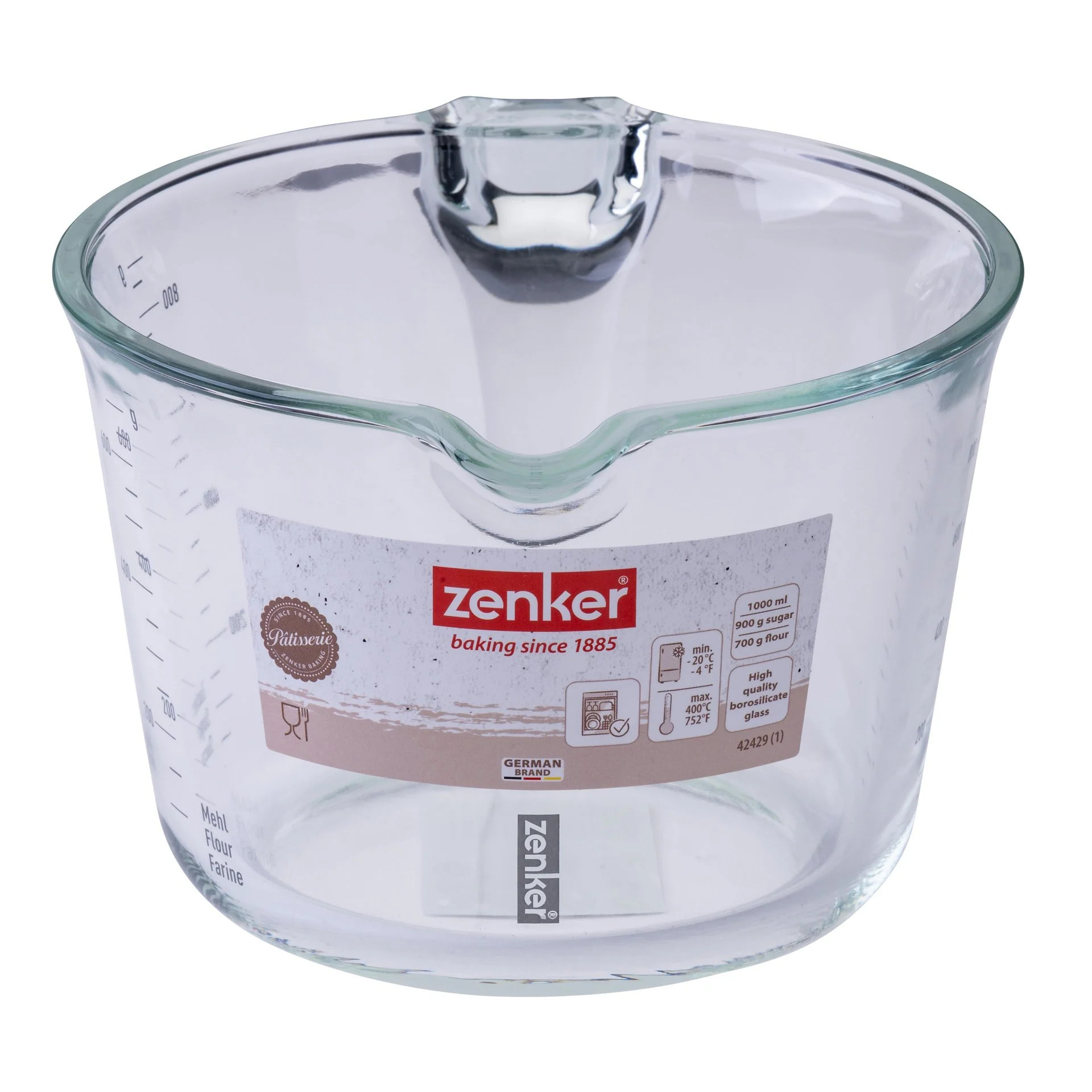 Verre mesureur en verre 1 L Zenker