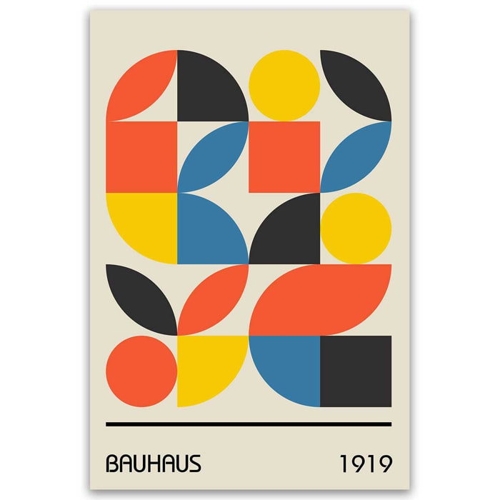 Tableau Bauhaus formes géométriques Toile imprimée