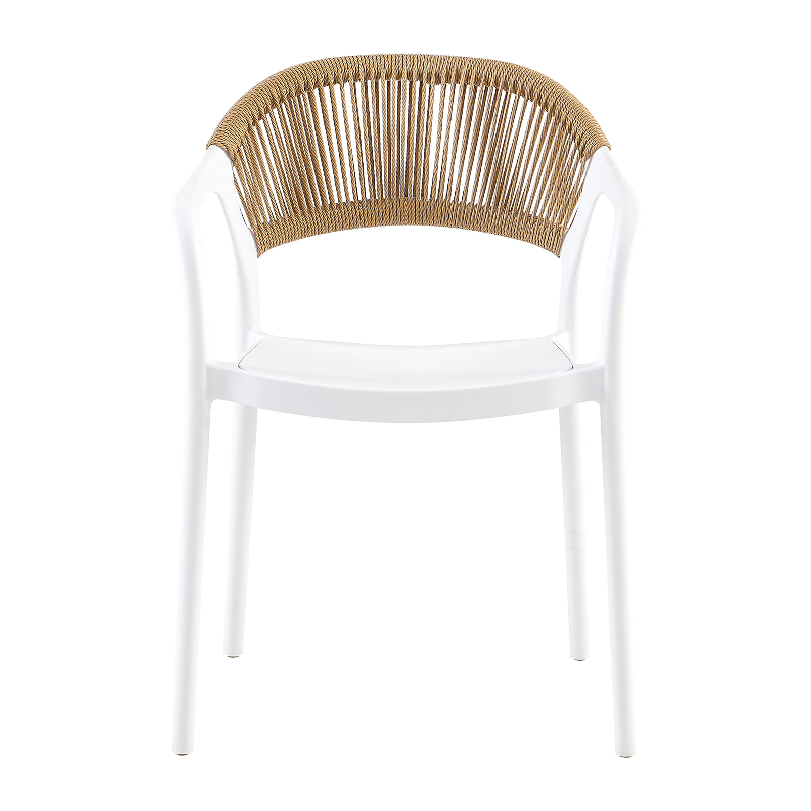 Poltrona Maiorca In Polipropilene Bianca per soggiorno, cucina e arredo bar